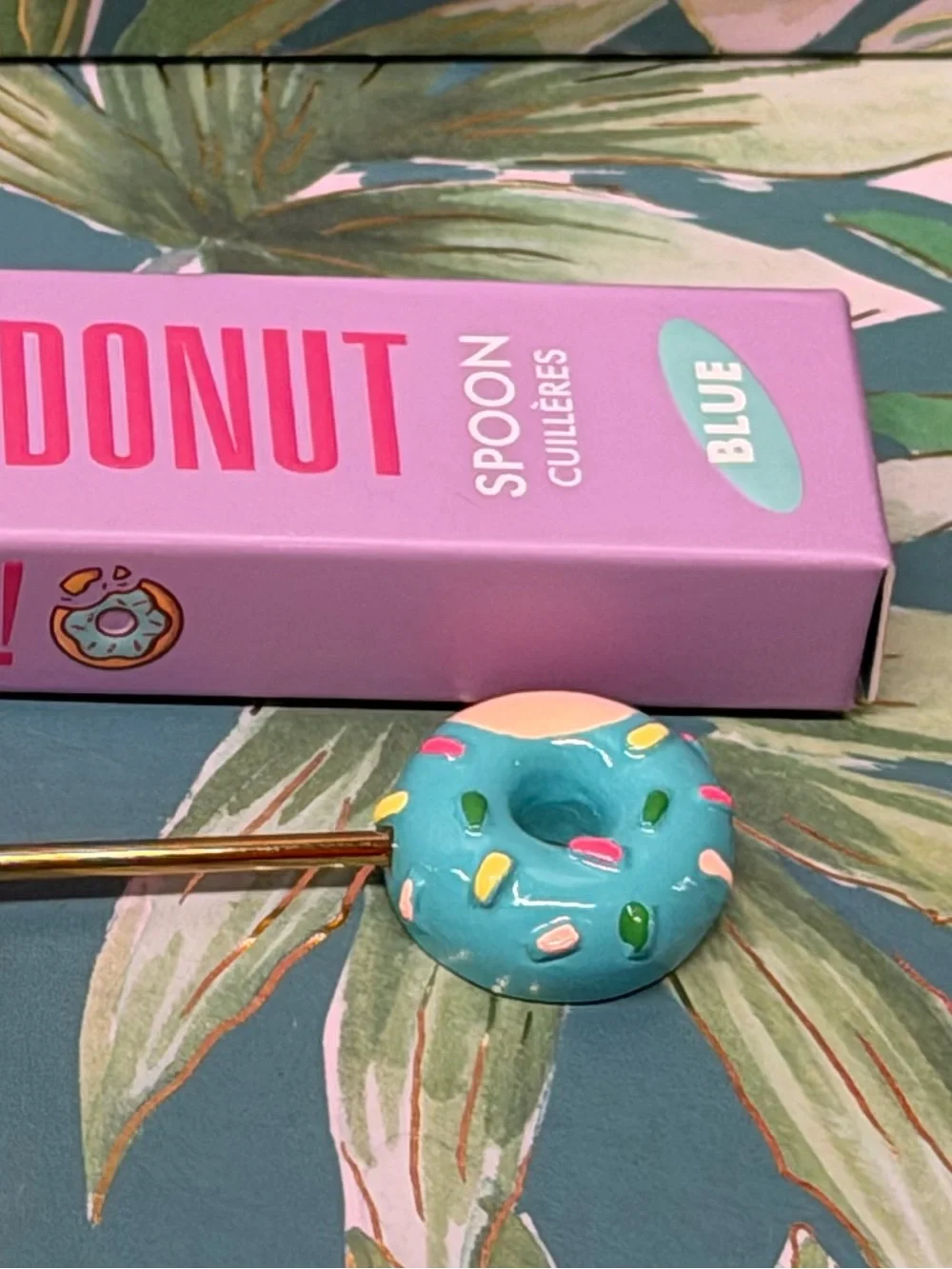 Aminnah Sprinkle Donut Body Butter Spoon Blue NIB